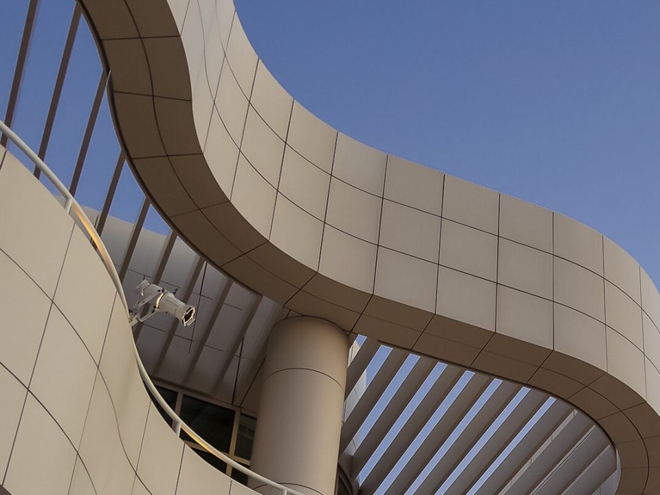 futuristic building